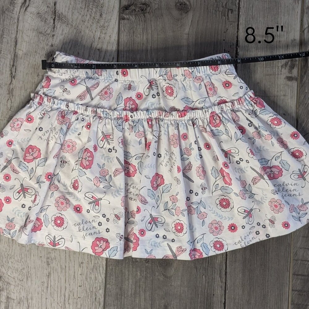 5️⃣ Calvin Klein Jeans, Ruffle Skirt, Floral Multicolor Spring Print, Sz 2T - Picture 8 of 8
